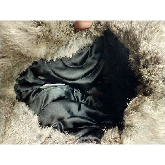 Chaos ski winter trapper hat ear flaps Green Gray quilt pattern Faux‎ Fur - Picture 4 of 10